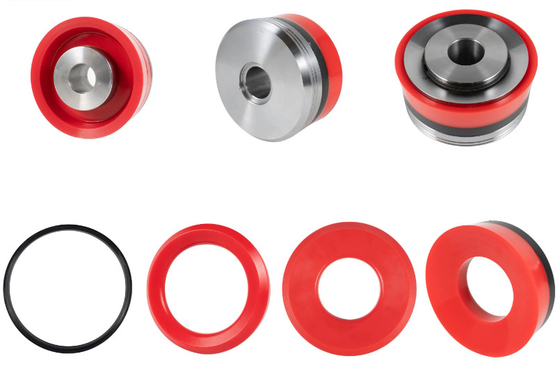 API 7K Oilfield Mud Pump Parts Red Rubber 4inch 7inch Piston Assembly
