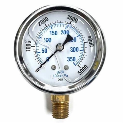 63 mm 2.5'' Drilling Apparatus Shockproof Stainless Steel Pressure Gauge