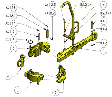 Wellhead Tool Type AAX Type Manual Rotary Tong API 7K Standard 0
