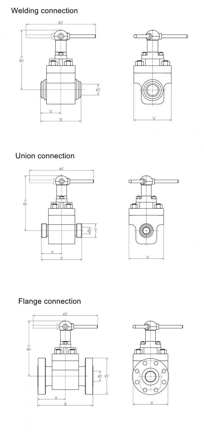 API 6A Manifold Control Valve 5000PSI Demco Mud Gate Valve 1