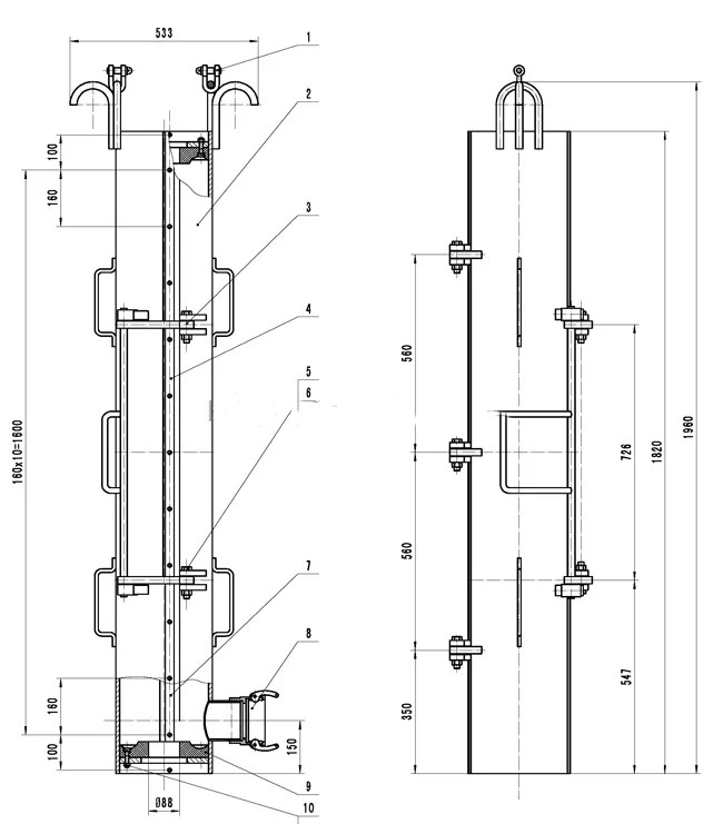 Oilfield Cementing Tools Pipe Drilling  Mud Bucket for 3-1/2 Drill Pipes 0