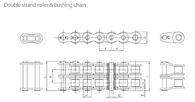12A - 2 Drilling Rig Spares Double Stand Transmission Roller Chains 1