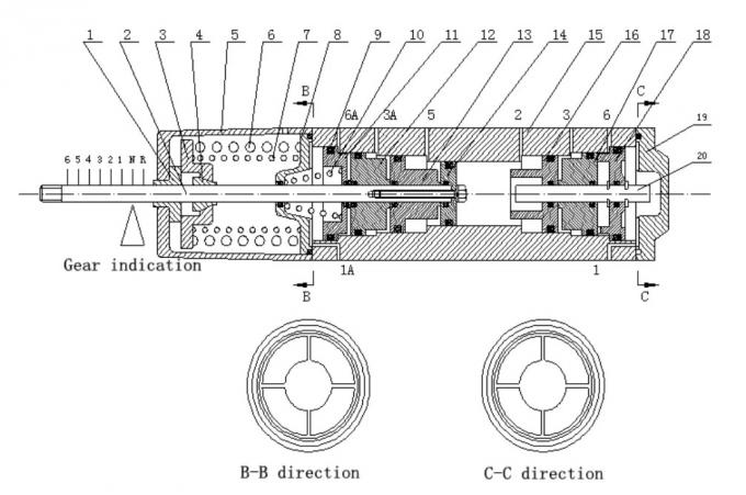 P55557-3 Drilling Rig Air Cylinder 8 Position Type Pneumatic Cylinder 0