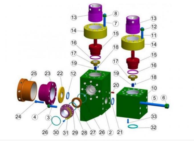 8P - 80 Suction Discharge Module For Mud Pump Spare 5000 Psi 0
