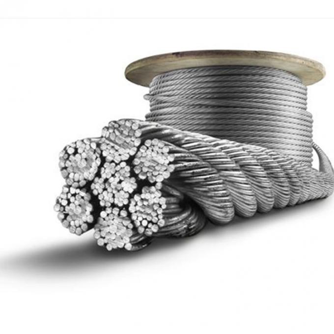 Certified Drawworks Parts Wire Rope / Steel Galvanized Wire Rope 6×19S-IWRC 1
