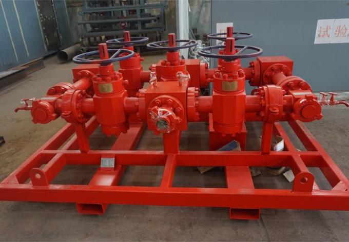 Oil Well Control Drilling Rig Spare Parts API Skid Mounted Choke Manifold 0