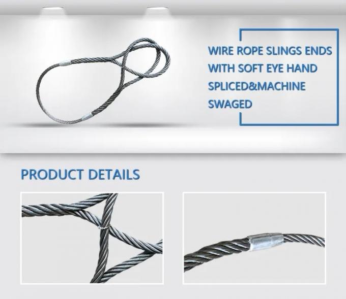 Stainless Steel Drilling Rig Spare Parts Wire Ropes Braided Sling 1