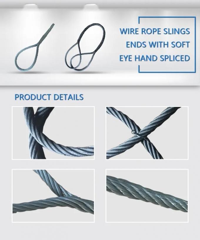 Stainless Steel Drilling Rig Spare Parts Wire Ropes Braided Sling 0
