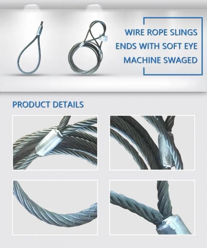 Stainless Steel Drilling Rig Spare Parts Wire Ropes Braided Sling 2