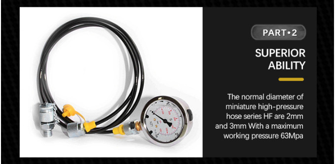 DN3 Drilling Instruments Pressure Gauge Micro Hydraulic Hose Test Testing Assembly High Pressure Test Point 2