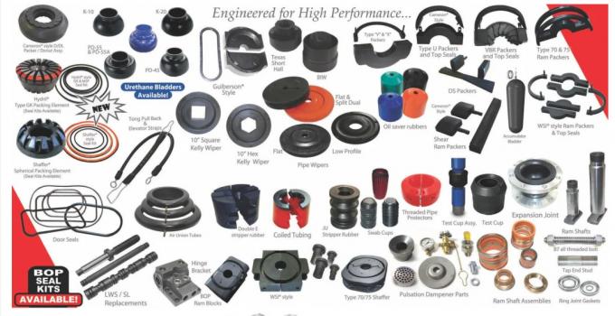 Drilling Well Control Blowout Preventer BOP Spare Parts Rubber RAM Seal 1