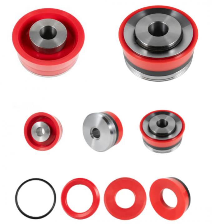 API 7K Oilfield Mud Pump Parts Red Rubber 4inch 7inch Piston Assembly 1