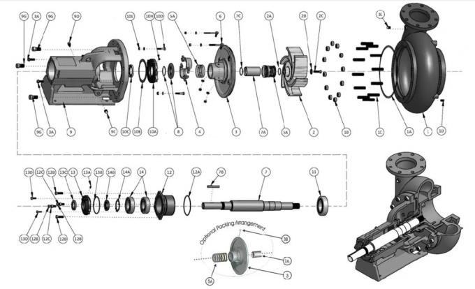 Impller Pump Casing Mud Pump Spares Parts Nov Mission XBSY Centrifugal Pump Parts 1