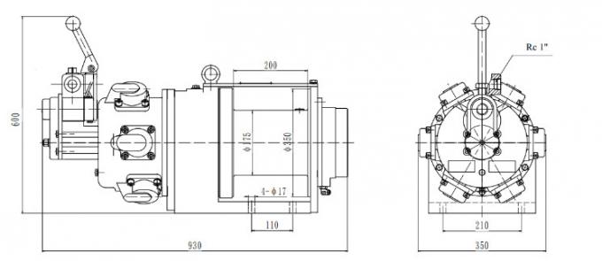 Drilling Rig Spare Parts Lifting Hauling Equipment QJL 0.5 / 40(A) / QJ5 / 220(B) Air Winch 0