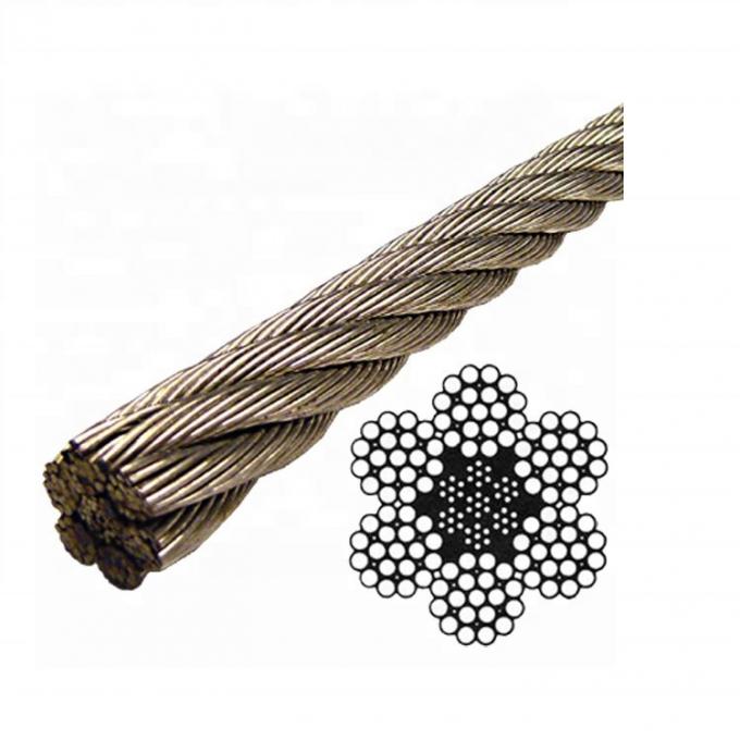 9A Stainless Steel Wire Rope For Drilling Rig Spare Parts 6x19S-IWRC Drilling Line 1