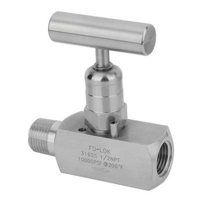 Stainless Steel Needle Valve 1/2&quot; NPT Female Male Thread SS316L 10000PSI