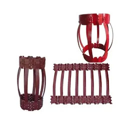 API 10D Oilfield Cementing Tools Casing Centralizer Solid Rigid / Positive / Welded Spiral Type