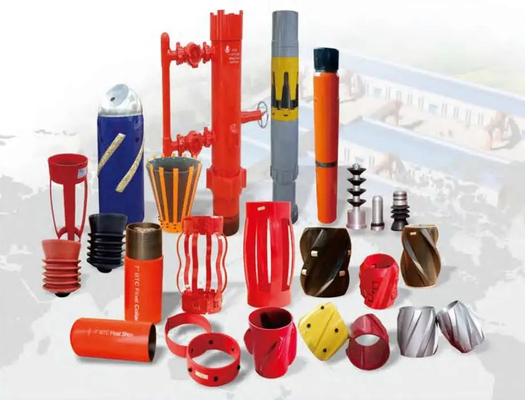 API 10D Oilfield Cementing Tools Casing Centralizer Solid Rigid / Positive / Welded Spiral Type