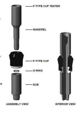 API Oilfield Pressure Testing Cup For Casing String Pressure Test / Cup Tester