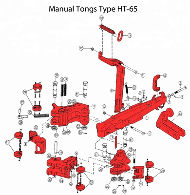 HT 35 HT65 HT100 Manual Tubular Handling Drill Pipe Tongs Power Tong Dies