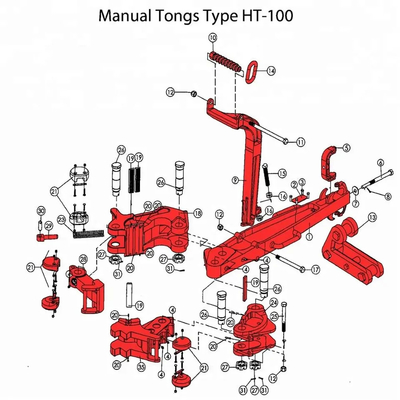 HT 35 HT65 HT100 Manual Tubular Handling Drill Pipe Tongs Power Tong Dies