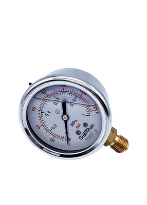 63 mm 2.5'' Drilling Apparatus Shockproof Stainless Steel Pressure Gauge