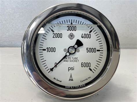63 mm 2.5'' Drilling Apparatus Shockproof Stainless Steel Pressure Gauge