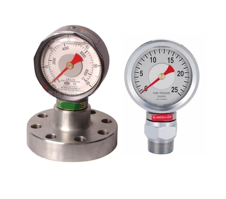 Hot sale Seismic Pressure Gauge 40MPA Drilling Instruments 60 / 120MPa Mud Pump Gauge